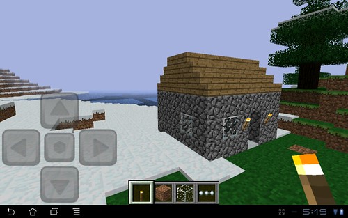 My first hut in Minecraft - Pocket Edition
