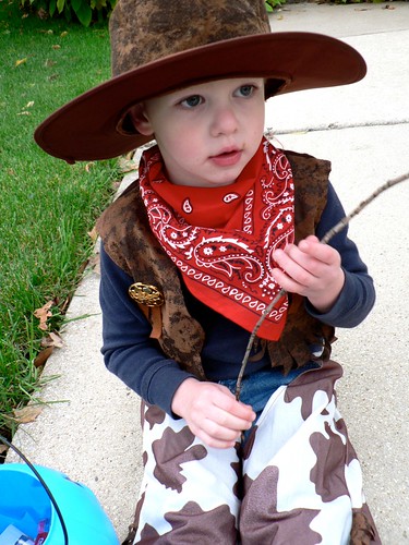 All that trick an' treatin' can make a cowpoke a little tired.