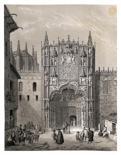 019-Portico del colegio de San Gregorio en Valladolid-España artística y monumental..Tomo II- 1842-1850-Genaro Perez de Villa-Amil