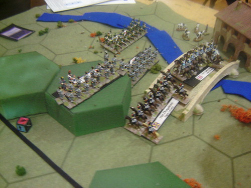 British cavalry on the right
