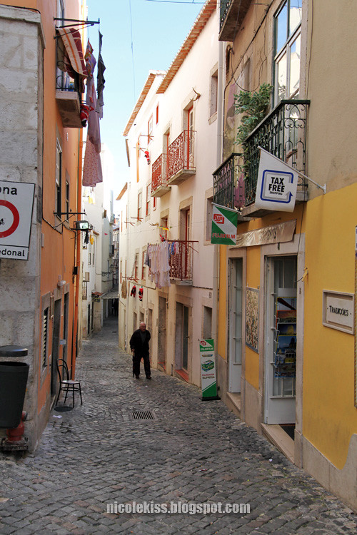 narrow street in alfama