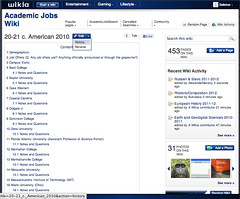 Academic jobs wiki english literature 2013
