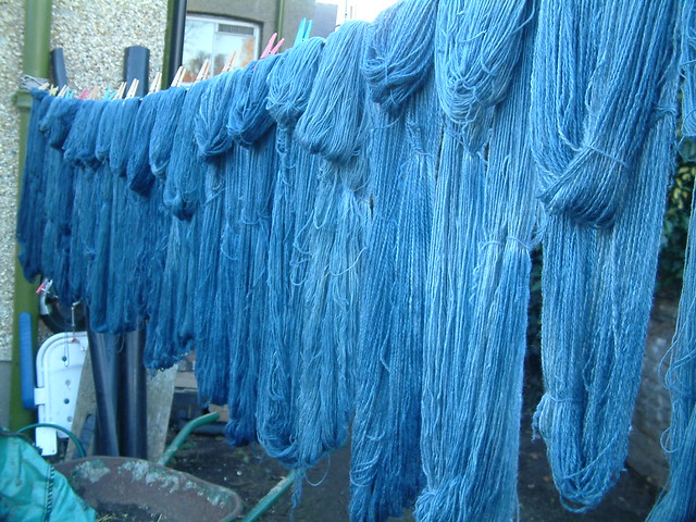 Woad dyeing