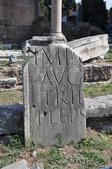 Roman lettering left behind