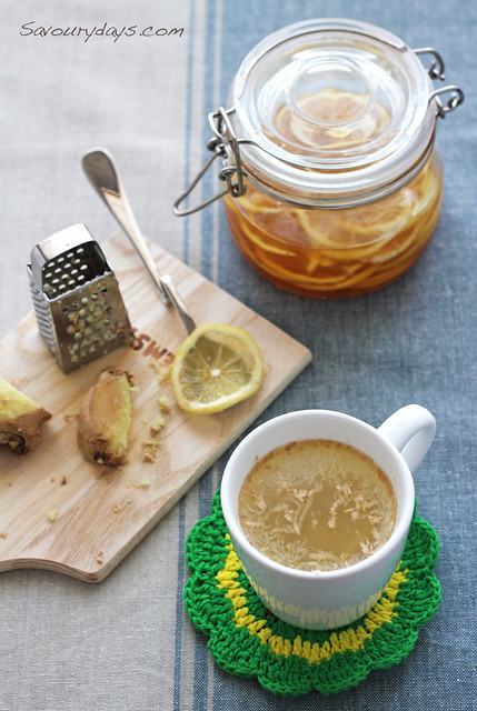 Ginger tea with honey & lemon