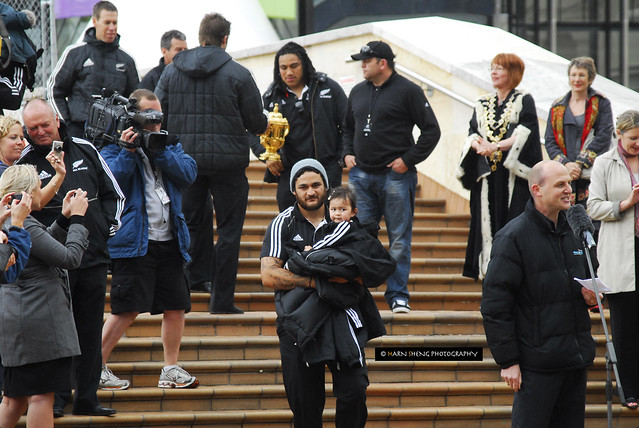 Piri Weepu and his little baby