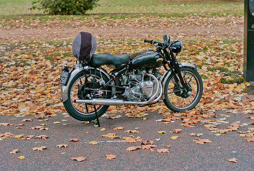 this guy drove his Vincent down from Oxfordshire, and is expected back home in time for breakfast... by John Gulliver