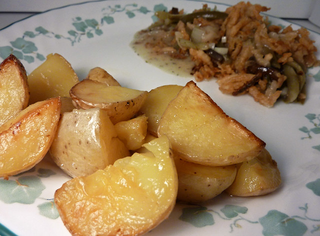 Roasted "Honey Gold" Potatoes & Green Bean Casserole