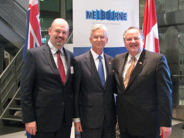 Toronto: Australia and Canada Pension Fund Dialogue: Christopher Brown, President, Association of Canadian Pension Management (ACPM); Stefan Trofimovs, Australian Consul General and Senior Trade Commissioner; and, Victor Perton, Commissioner to the Americ