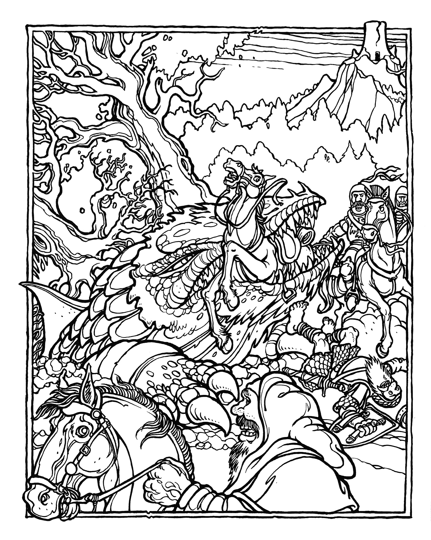 dungeons and dragons coloring pages - photo #1