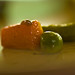 Diced Carrot and a pea