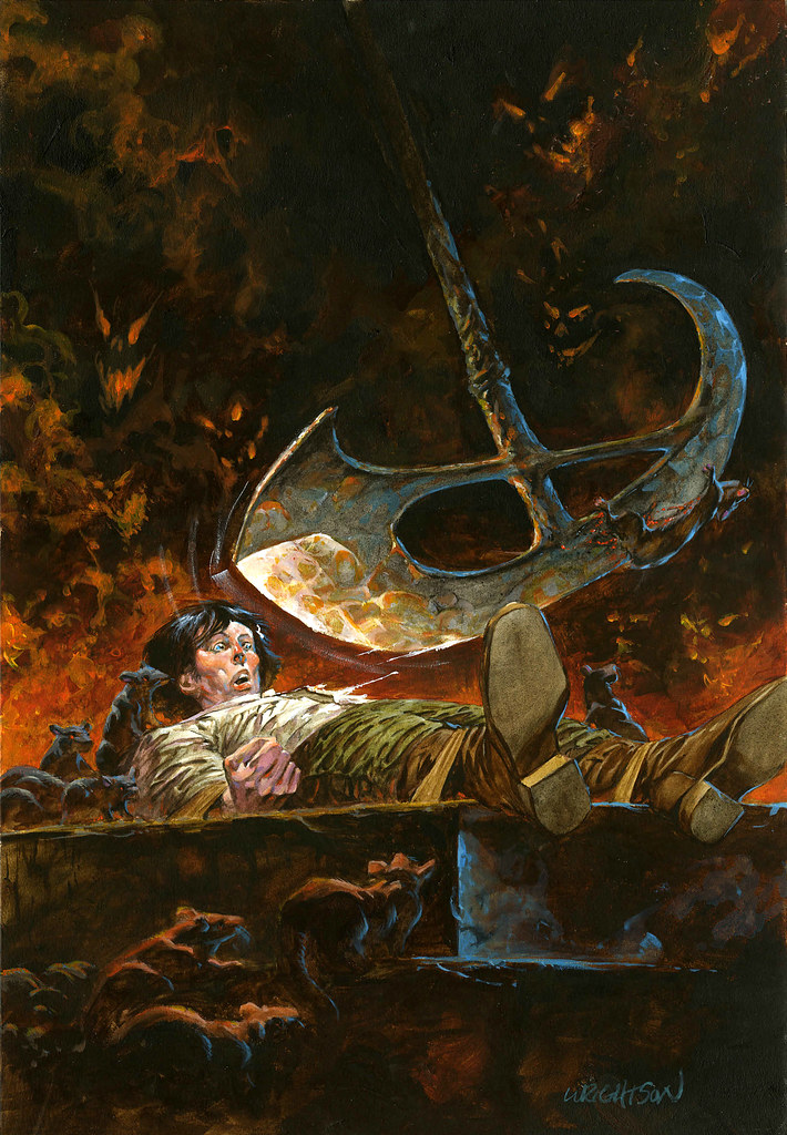 Bernie Wrightson - Unpublished "Pit and The Pendulum" Edgar Allan Poe Portfolio Painting (1976).
