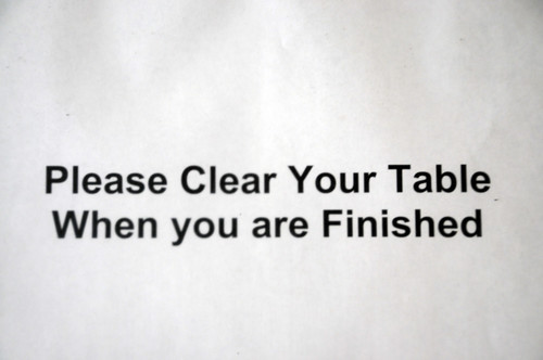 please clear your table when you are finished_2722