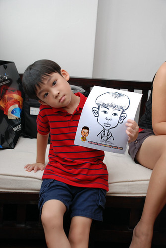 Caricature live sketching for Jonah's birthday party - 7