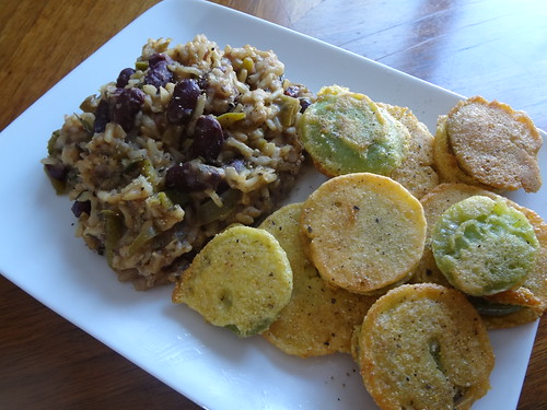 2011.10_fried green tomatoes and red beans and rice
