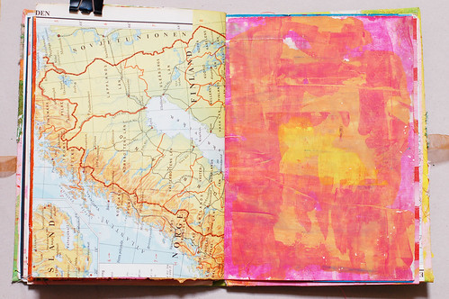 Journal of Scraps I: maps in pink