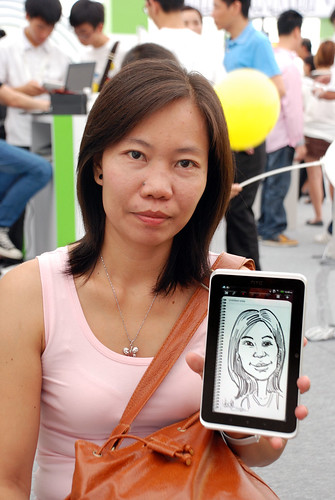 digital caricature live sketching on HTC Flyer for HTC Weekend - Day 2 - 1