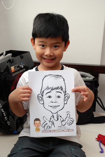 Caricature live sketching for Jonah's birthday party - 8