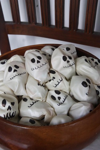 Candies in Skull Balloons