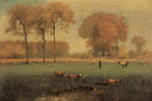 George Inness 'Summer Landscape' 1894 by Plum leaves