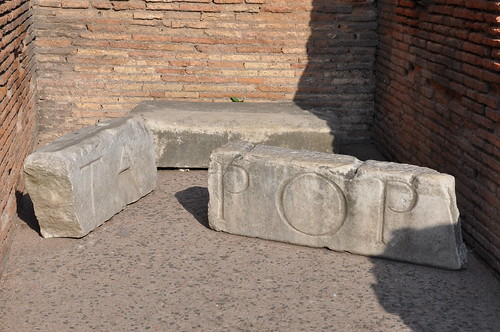 Marble remains in the Colosseum
