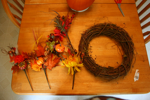 Makings of a Fall Wreath!