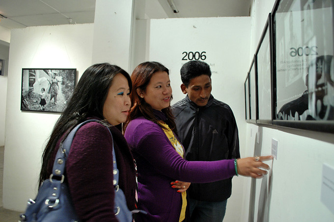 The OPENING: Laxmi Theeng visits her story. Photo: Uma Bista