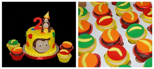2nd Birthday Monkey Cupcake Tower