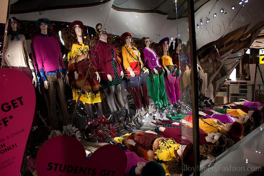 Window dressing: TOPSHOP, Oxford Circus (Sept 2011)
