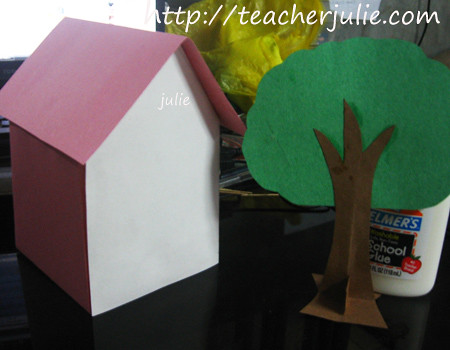Paper house and Paper tree