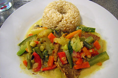 Rice and veges