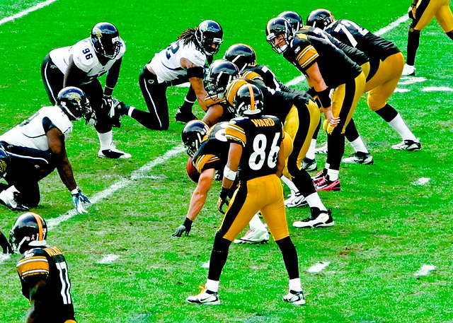 Ben Roethlisberger shares a laugh with HINES WARD - Pittsburgh Steelers at Heinz Field Pittsburgh PA