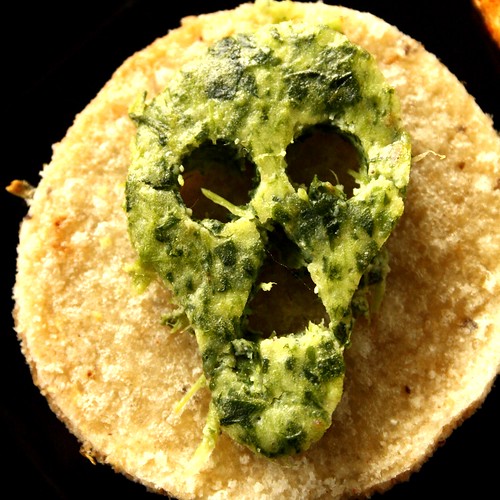 Martha Stewart's Halloween Spinach Ricotta Skulls