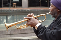Occupy Minnesota, Day 17 - The Trumpeter