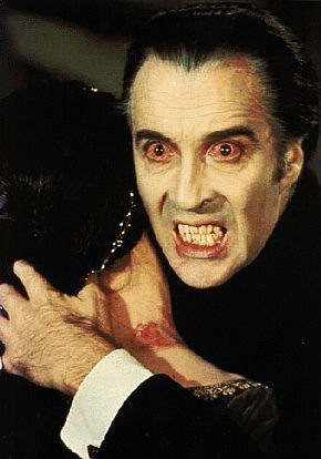  Lee as the titular Count Dracula and Peter Cushing as Dr Van Helsing