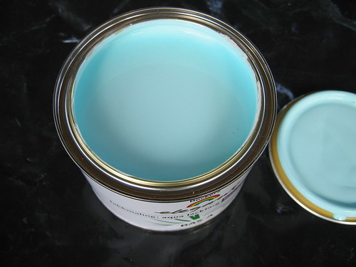 Furniture painting turquoise