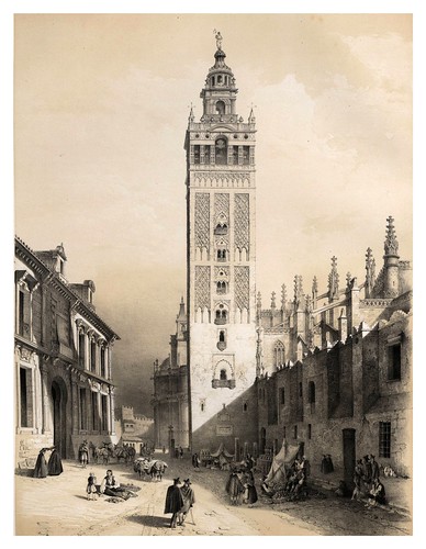 020-La Giralda de Sevilla-España artística y monumental..Tomo II- 1842-1850-Genaro Perez de Villa-Amil