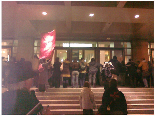 #occupyDC blocking the exits at the #kochbrothers fundraiser on Twitpic 2011-11-04 22-33-00