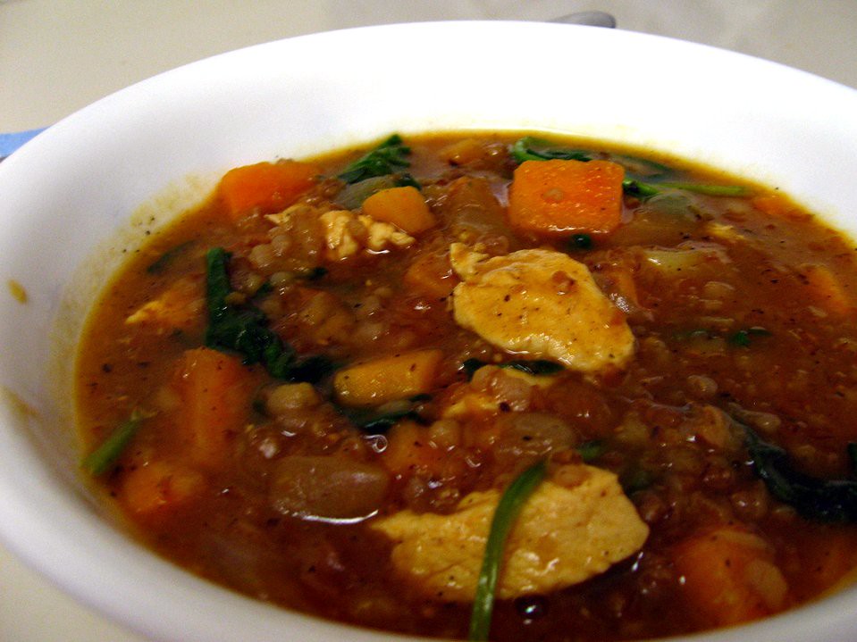 Spicy Chicken and Bulgar soup