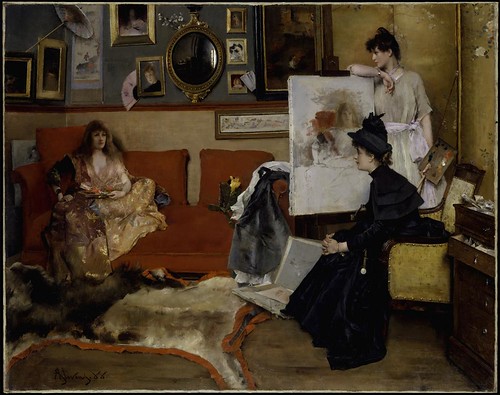 Alfred Stevens - In the Studio [1888] by Gandalf's Gallery