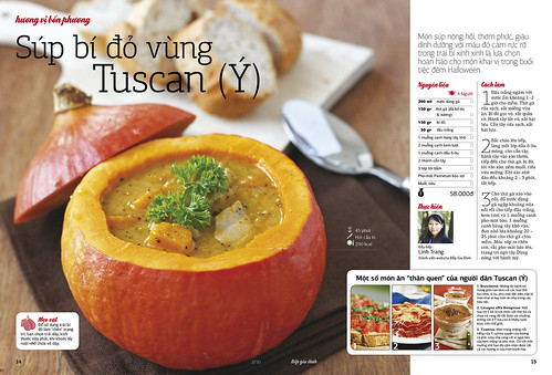 My dish (chicken & pumpkin soup) on Family Kitchen Magazine 