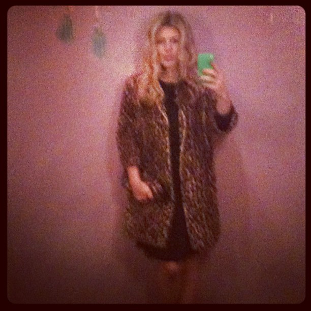Murder Mystery Dinner... In my vintage leopard coat