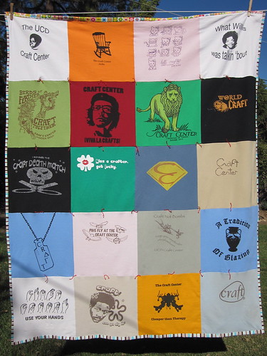 Craft Center t-shirt quilt by lorijeanine