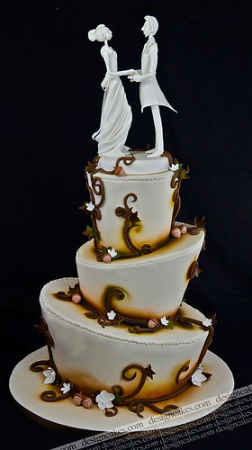 rustic topsy turvy wedding cakes 