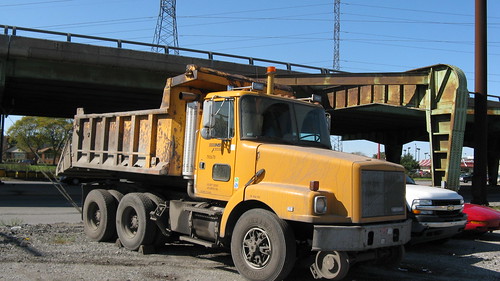 Norfolk Southern Railroad M.O.W Volvo dump truck.  Hammond Indiana USA. Saturday, October 15th, 2011. by Eddie from Chicago