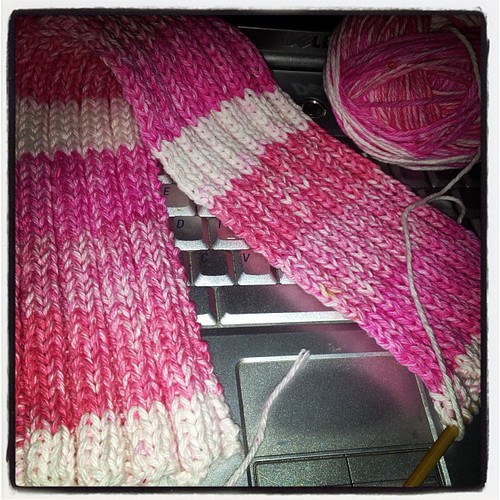 Currently on the needles. Special scarf for a special person.