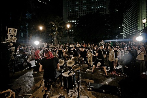 香港街頭演唱會實景