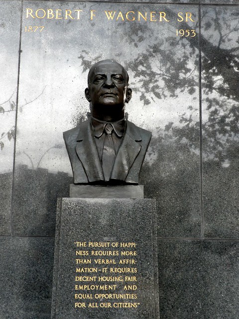 Robert F. Wagner Sr Statue, East Harlem, New York City