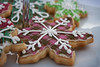 Snowflake cookies with edible Frosting Designs