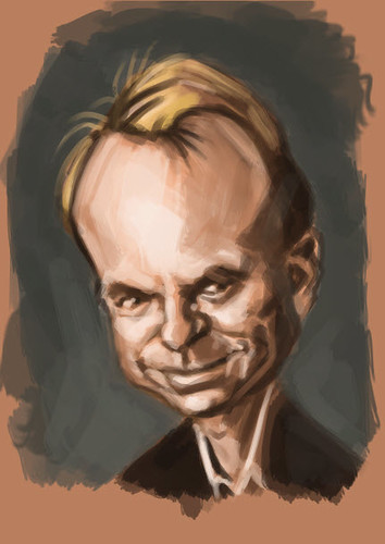 digital caricature of Sam Neill - 1